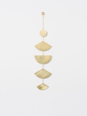 Circle & Line Aurora Brass Wall Hanging Geometric Modern Decor